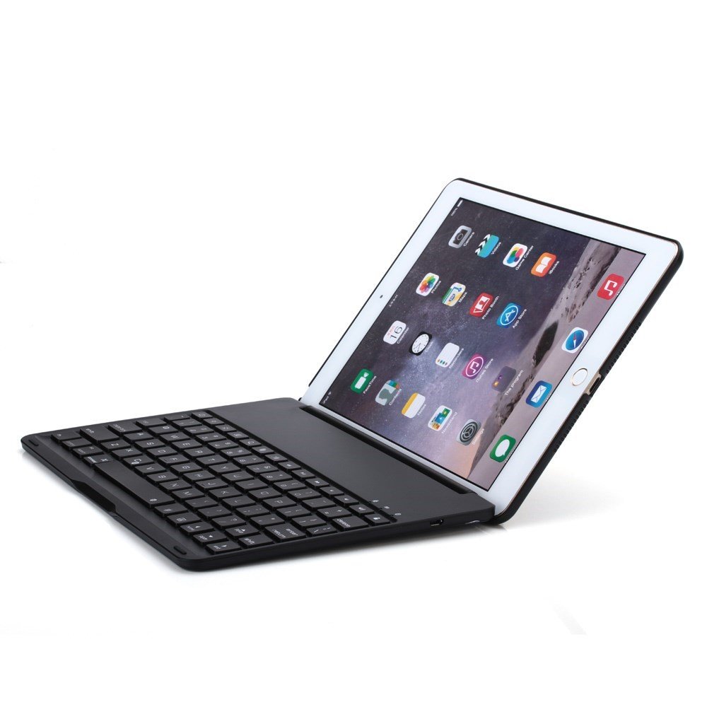 Ontwarren zuur verhouding Javu - iPad Air 2 Toetsenbord Hoes - Bluetooth Keyboard Cover Shell  Aluminium Zwart | Shop4tablethoes
