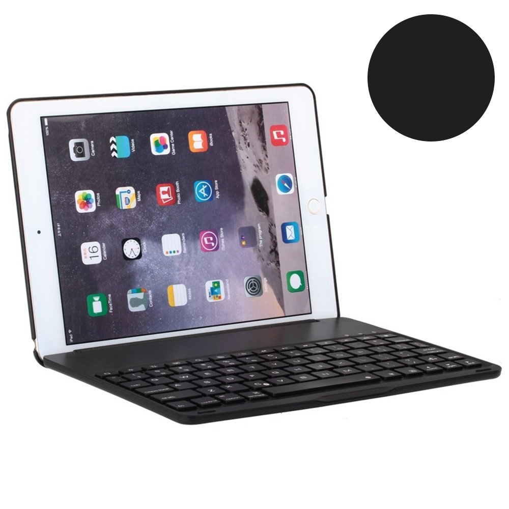 President Justitie Andere plaatsen Javu - iPad Air 2 Toetsenbord Hoes - Bluetooth Keyboard Cover Shell  Aluminium Zwart | Shop4tablethoes
